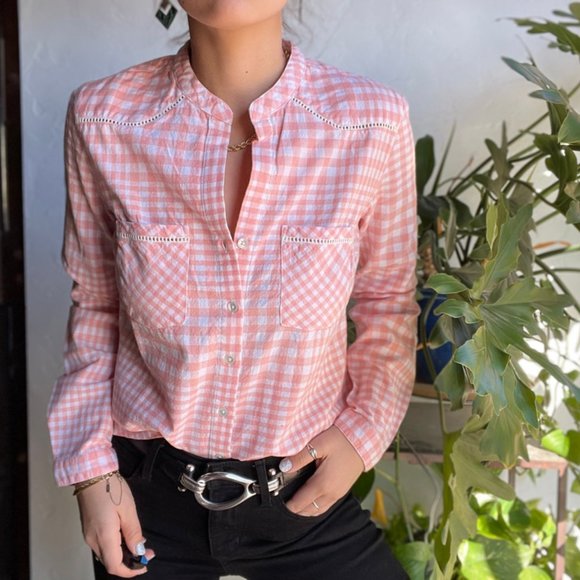 Johnny Cotton Tops - Johnny Cotton | NWT Pink Gingham Checkered Shirt